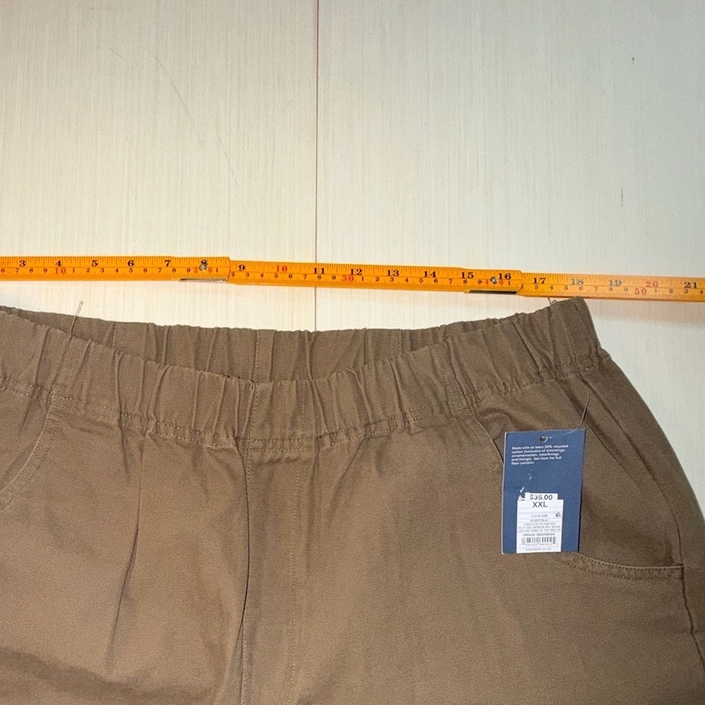 Universal Thread Womens XXL Olive Brown Wide Leg Elastic Waist Crop Pants New - Picture 5 of 9
